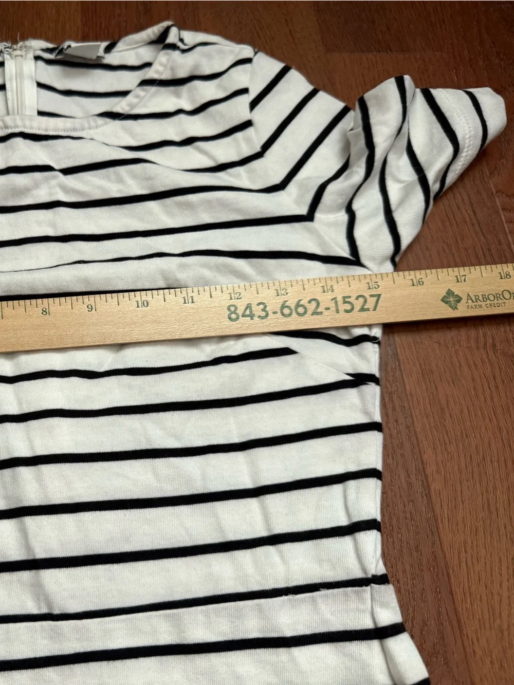 J. Crew Striped T-Shirt Dress XS White Black Cotton Mini Back Zip Flawed